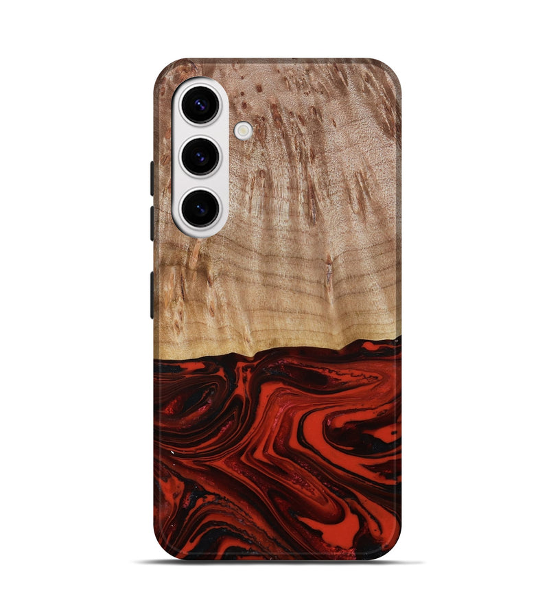Galaxy S25 Wood Live Edge Phone Case - Curt (Red, 790772)
