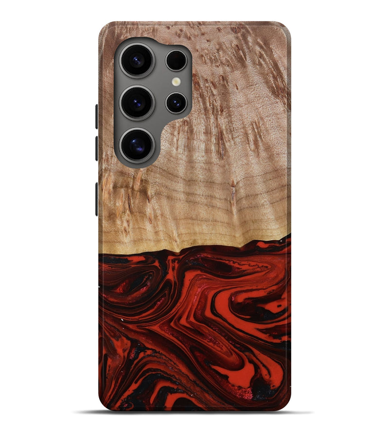 Galaxy S25 Ultra Wood Live Edge Phone Case - Curt (Red, 790772)