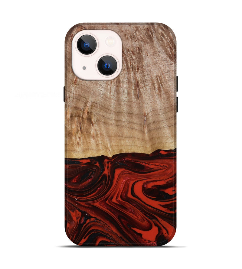 iPhone 13 Wood Live Edge Phone Case - Curt (Red, 790772)