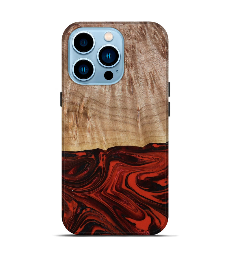 iPhone 14 Pro Wood Live Edge Phone Case - Curt (Red, 790772)