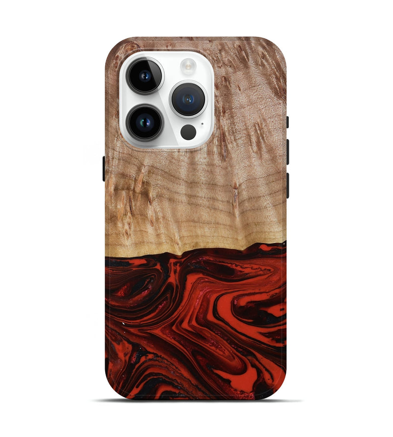 iPhone 15 Pro Wood Live Edge Phone Case - Curt (Red, 790772)