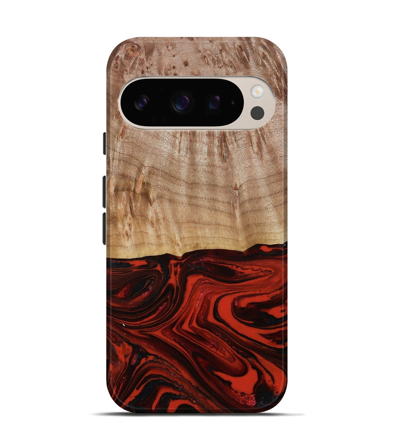 Pixel 10 Wood Live Edge Phone Case - Curt (Red, 790772)