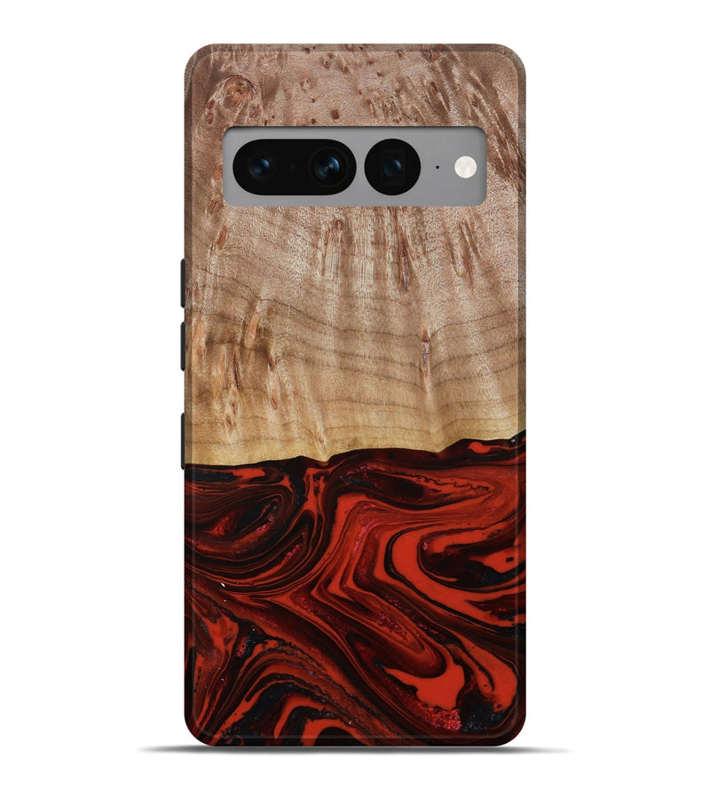 Pixel 7 Pro Wood Live Edge Phone Case - Curt (Red, 790772)