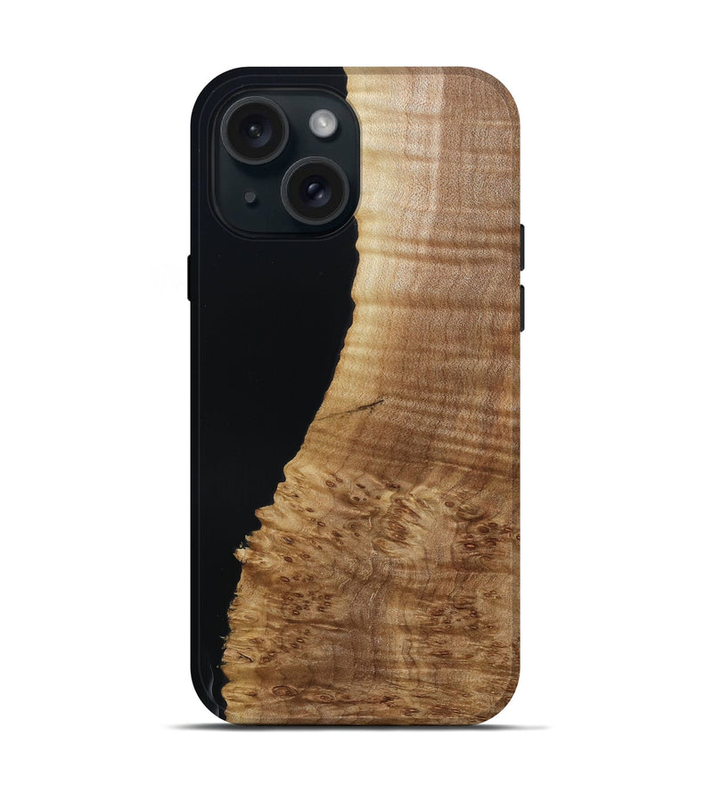 iPhone 15 Wood Live Edge Phone Case - Kailey (Wood Burl, 790773)