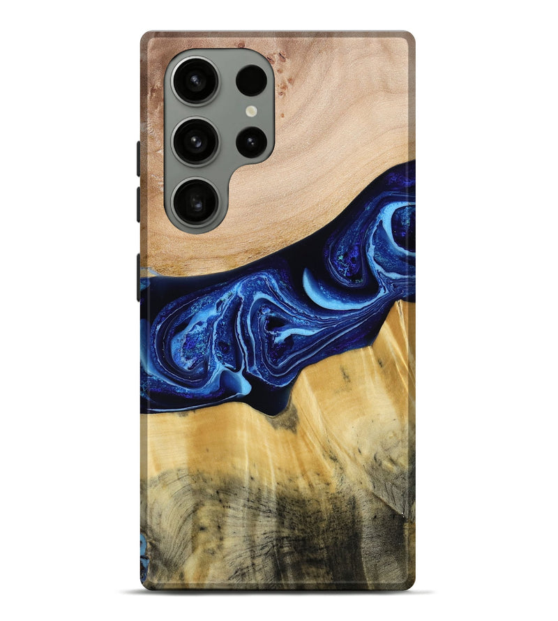 Galaxy S23 Ultra Wood Live Edge Phone Case - Saint (Blue, 790777)