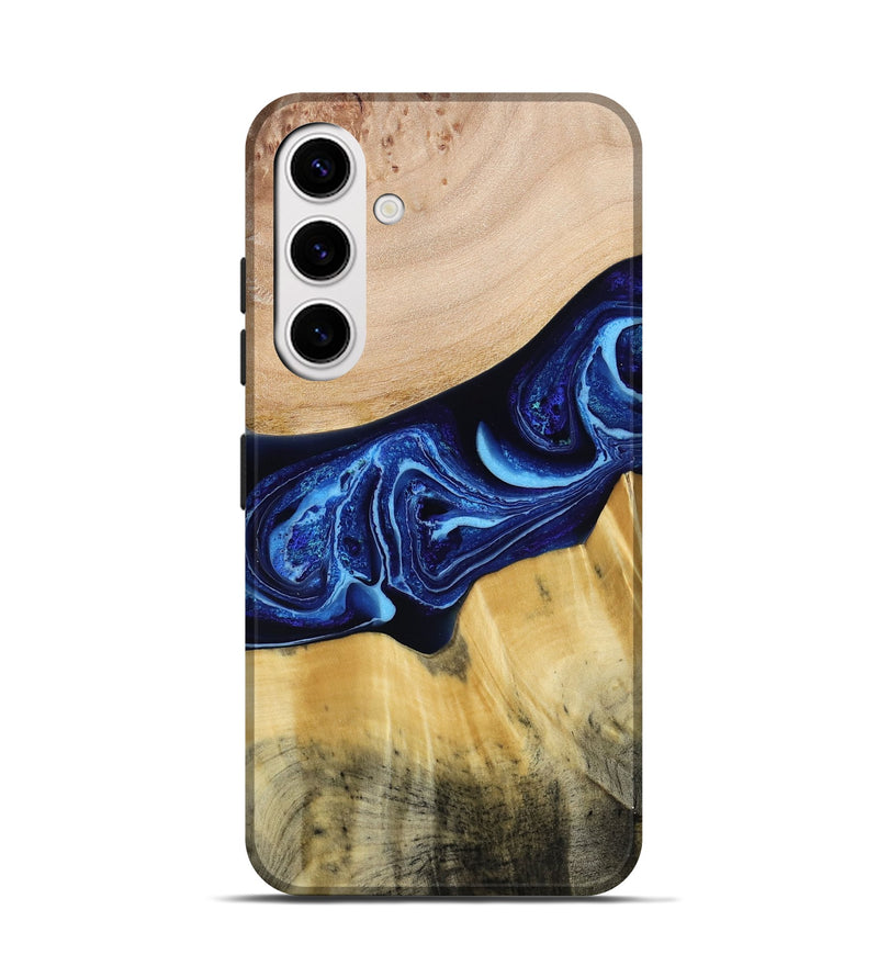 Galaxy S25 Wood Live Edge Phone Case - Saint (Blue, 790777)
