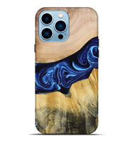 iPhone 14 Pro Max Wood Live Edge Phone Case - Saint (Blue, 790777)