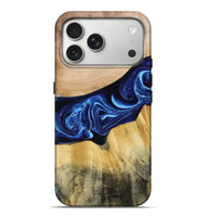 iPhone 17 Pro Max Wood Live Edge Phone Case - Saint (Blue, 790777)