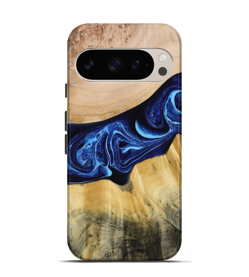 Pixel 10 Wood Live Edge Phone Case - Saint (Blue, 790777)