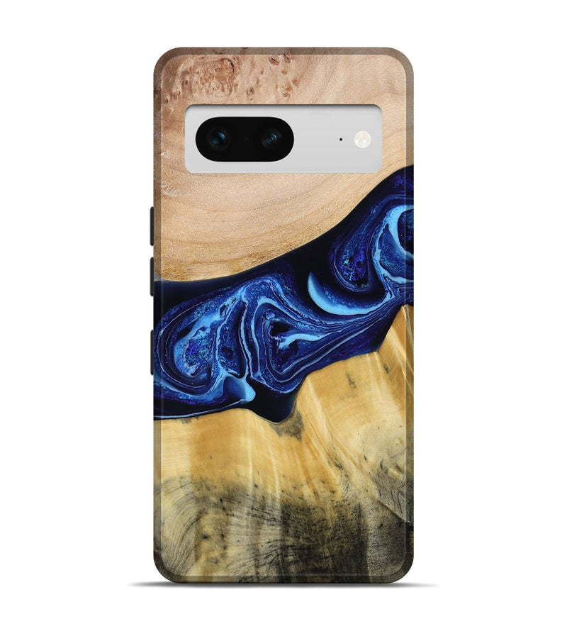 Pixel 7 Wood Live Edge Phone Case - Saint (Blue, 790777)