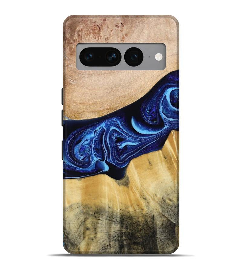 Pixel 7 Pro Wood Live Edge Phone Case - Saint (Blue, 790777)