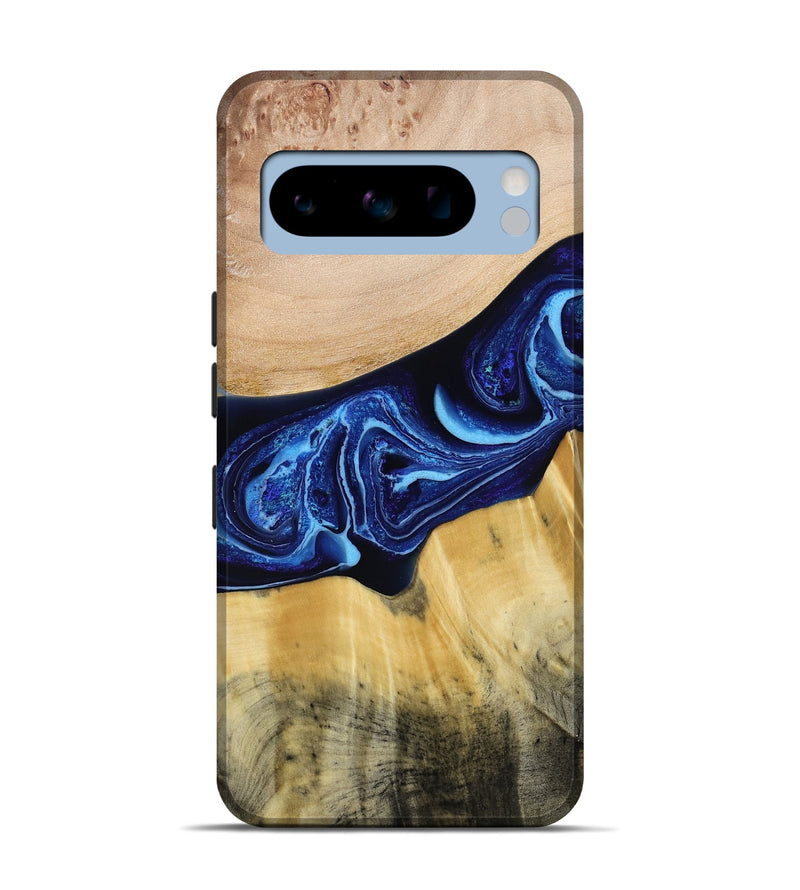 Pixel 8 Pro Wood Live Edge Phone Case - Saint (Blue, 790777)