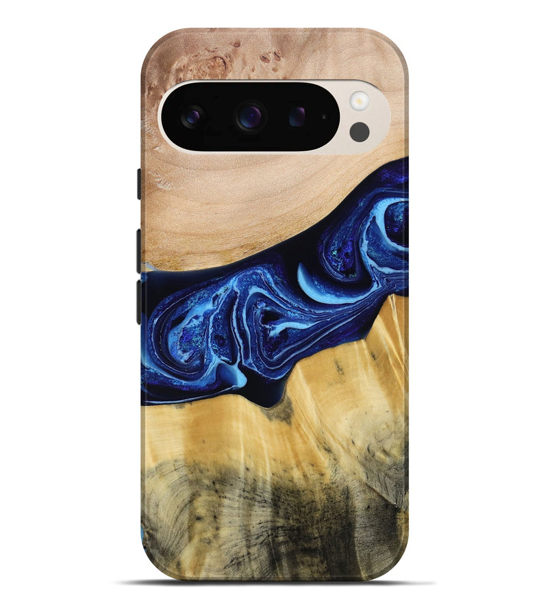Pixel 9 Pro XL Wood Live Edge Phone Case - Saint (Blue, 790777)
