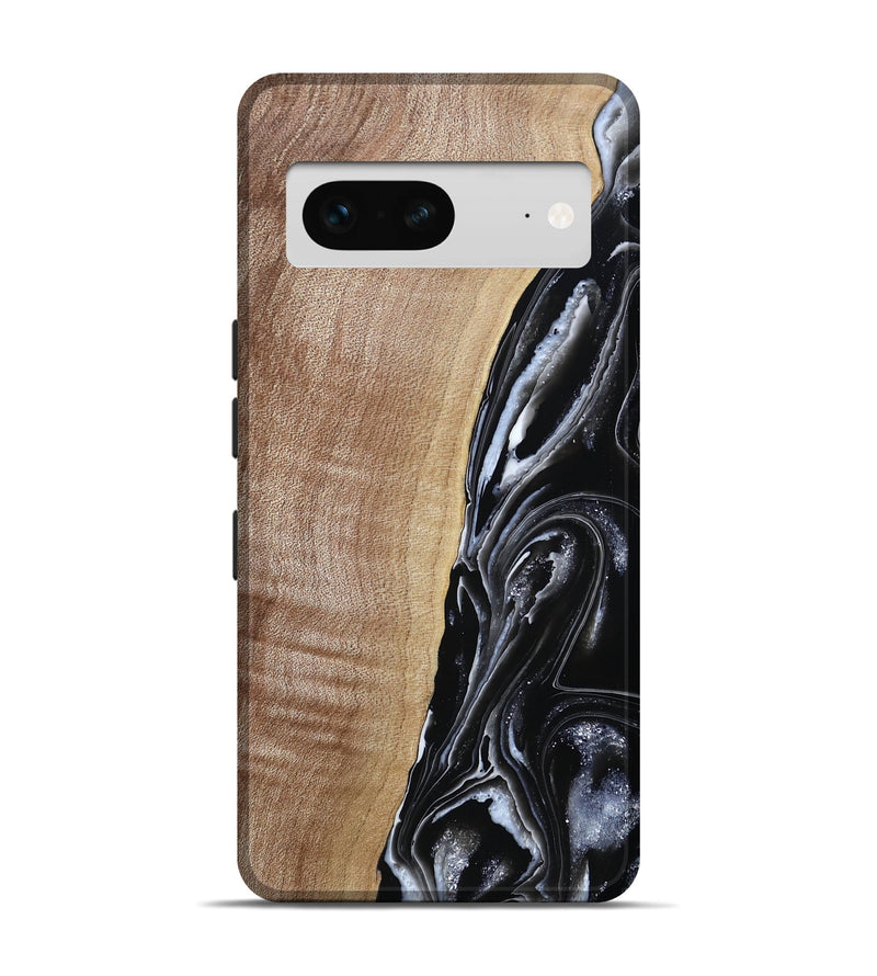 Pixel 7 Wood Live Edge Phone Case - Aiden (Black & White, 790797)
