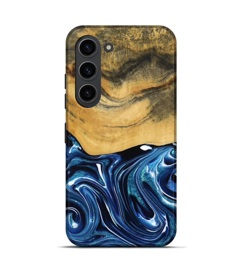 Galaxy S23 Wood Live Edge Phone Case - Charlie (Blue, 790812)