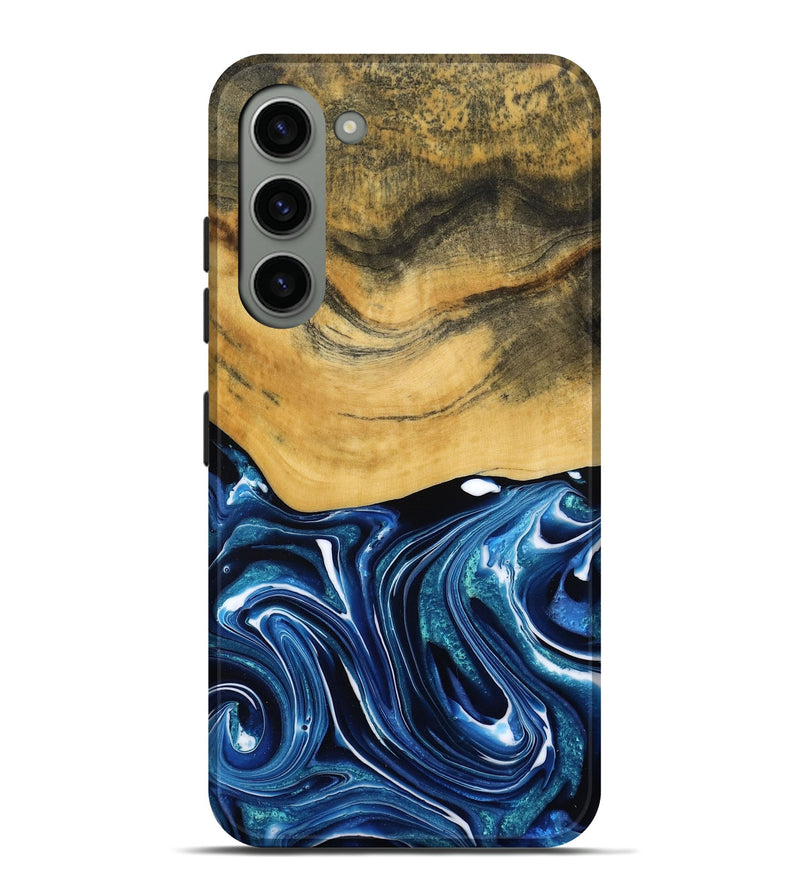 Galaxy S23 Plus Wood Live Edge Phone Case - Charlie (Blue, 790812)