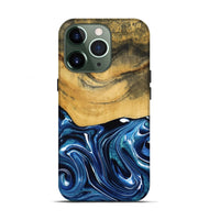 iPhone 13 Pro Wood Live Edge Phone Case - Charlie (Blue, 790812)