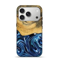 iPhone 17 Pro Wood Live Edge Phone Case - Charlie (Blue, 790812)