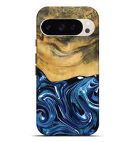 Pixel 9 Pro XL Wood Live Edge Phone Case - Charlie (Blue, 790812)