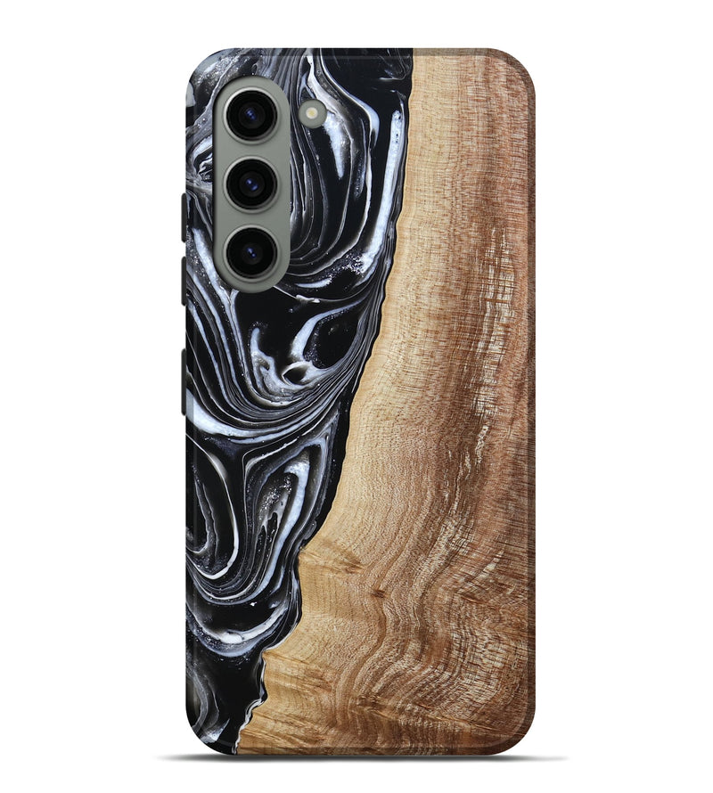 Galaxy S23 Plus Wood Live Edge Phone Case - Jaziel (Black & White, 790816)