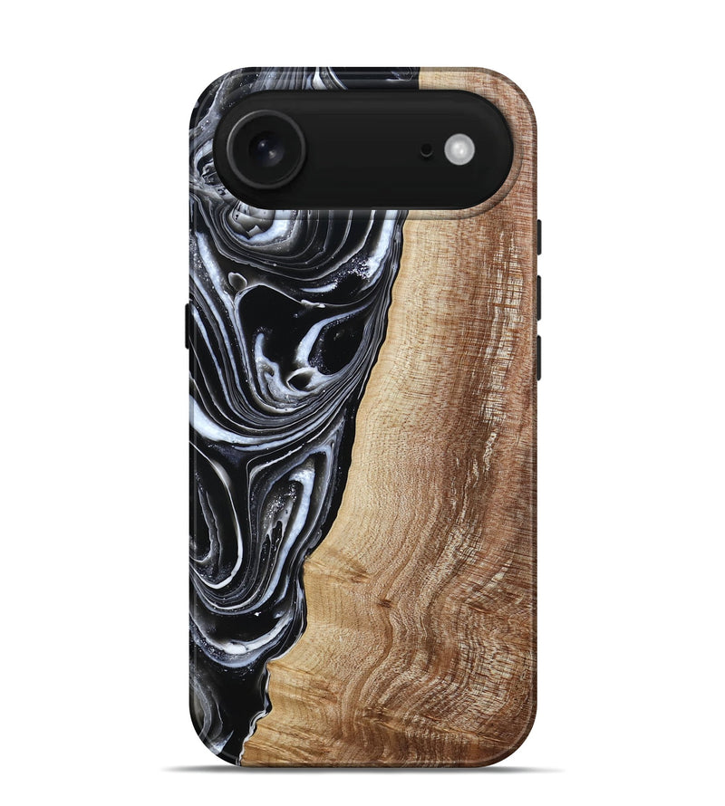 iPhone 17 Air Wood Live Edge Phone Case - Jaziel (Black & White, 790816)
