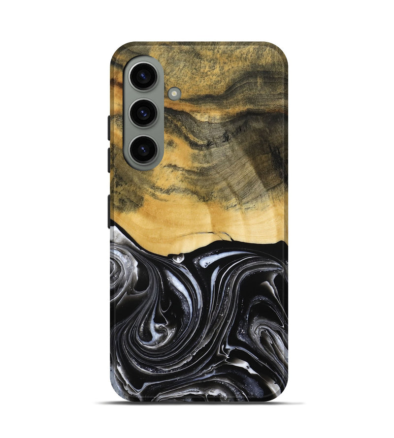 Galaxy S24 Wood Live Edge Phone Case - Cielo (Black & White, 790817)