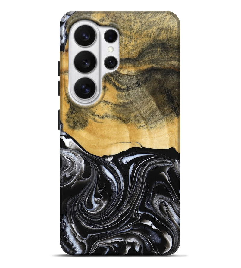 Galaxy S26 Ultra Wood Live Edge Phone Case - Cielo (Black & White, 790817)