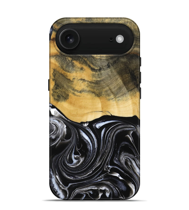 iPhone 17 Air Wood Live Edge Phone Case - Cielo (Black & White, 790817)