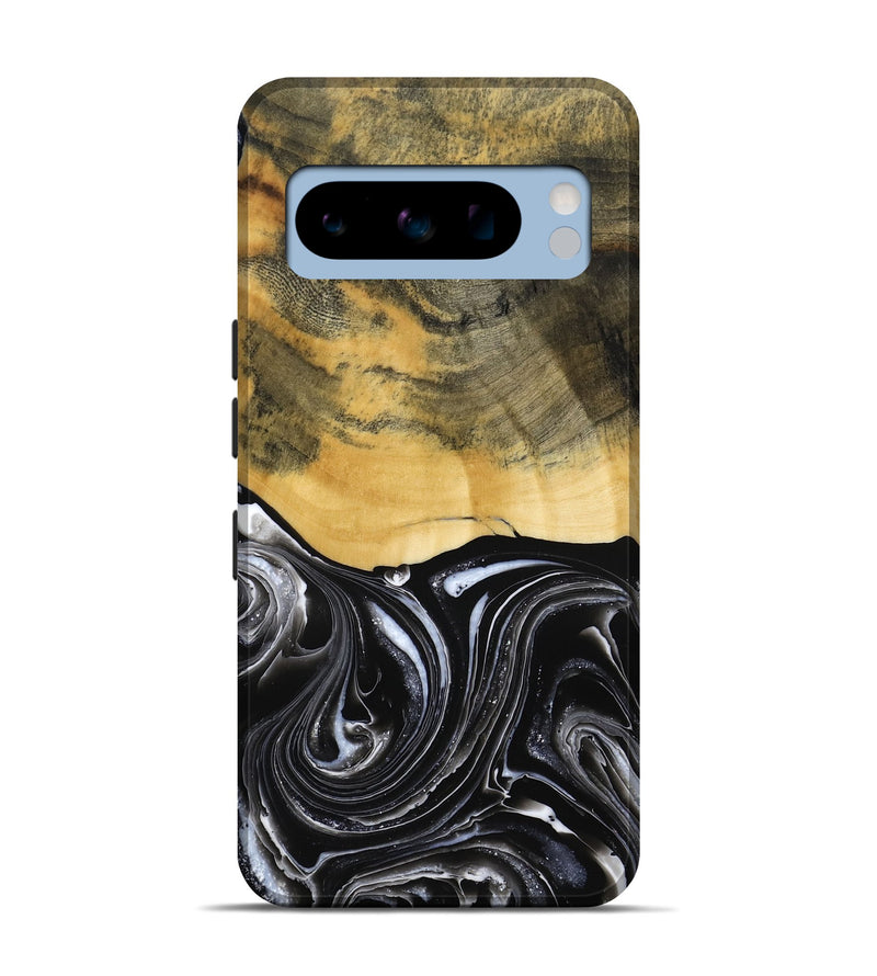 Pixel 8 Pro Wood Live Edge Phone Case - Cielo (Black & White, 790817)