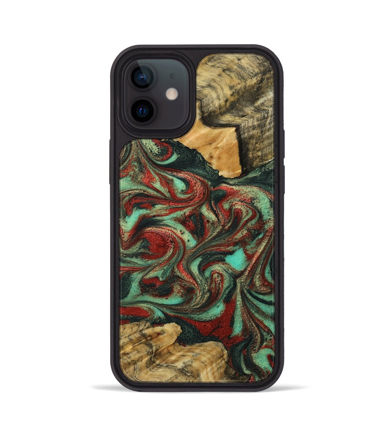 iPhone 12 Wood Phone Case - Shanae (Green, 790924)