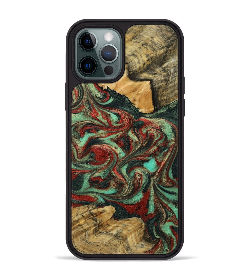 iPhone 12 Pro Max Wood Phone Case - Shanae (Green, 790924)