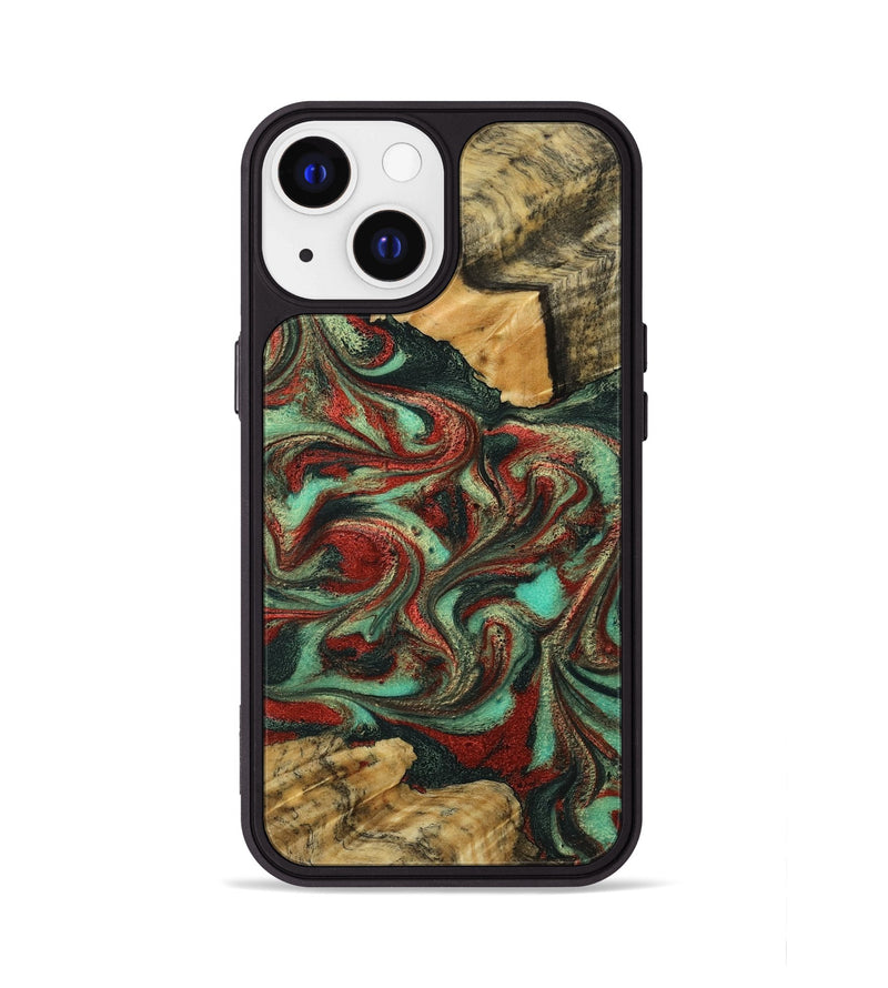 iPhone 13 Wood Phone Case - Shanae (Green, 790924)