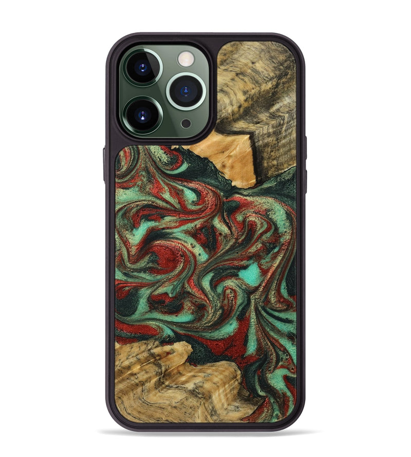 iPhone 13 Pro Max Wood Phone Case - Shanae (Green, 790924)