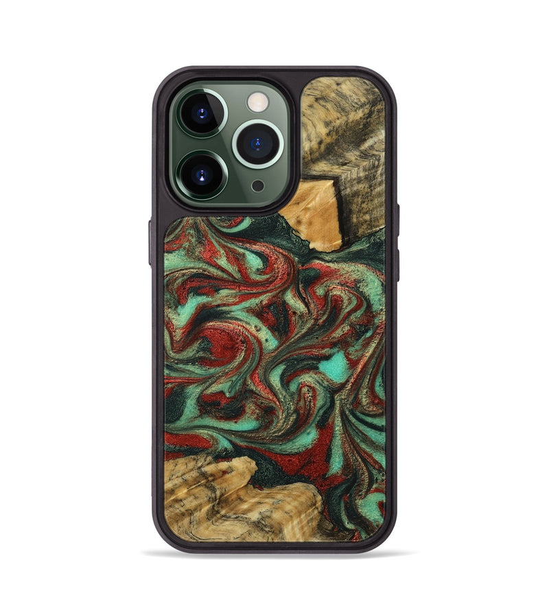iPhone 13 Pro Wood Phone Case - Shanae (Green, 790924)