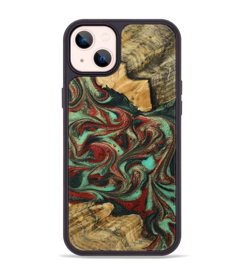 iPhone 14 Plus Wood Phone Case - Shanae (Green, 790924)