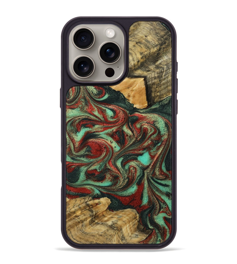 iPhone 16 Pro Max Wood Phone Case - Shanae (Green, 790924)