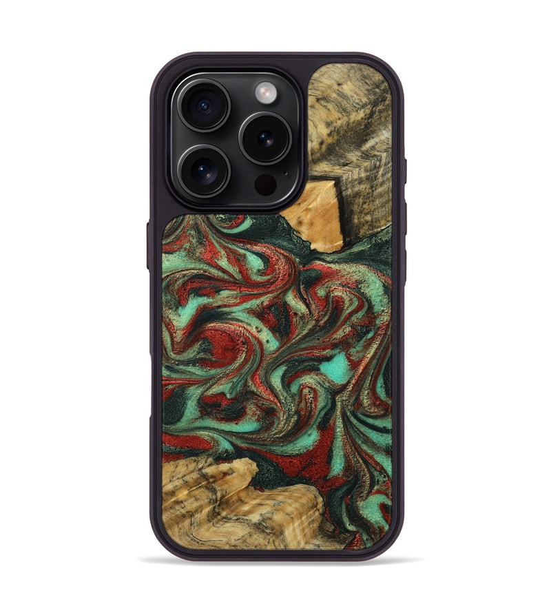 iPhone 16 Pro Wood Phone Case - Shanae (Green, 790924)