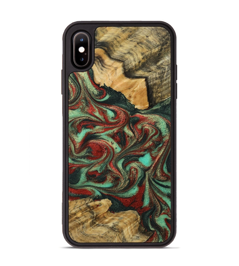 iPhone Xs Max Wood Phone Case - Shanae (Green, 790924)