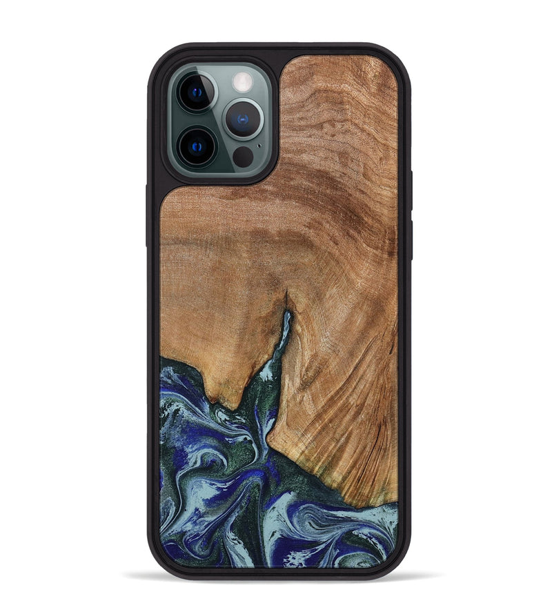 iPhone 12 Pro Max Wood Phone Case - Jamey (Green, 790929)