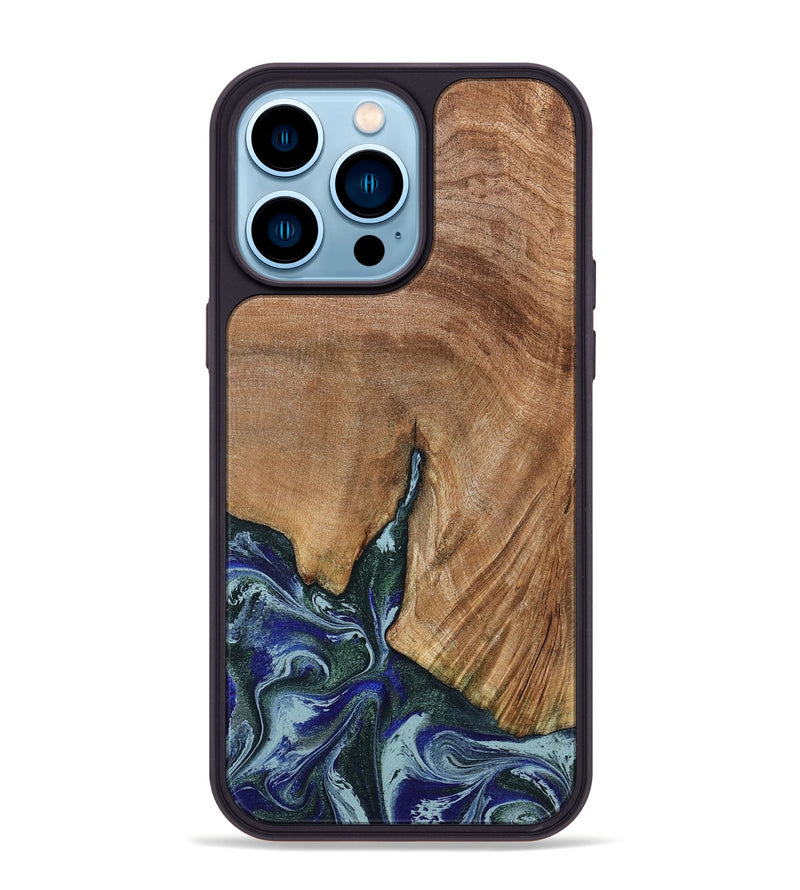 iPhone 14 Pro Max Wood Phone Case - Jamey (Green, 790929)