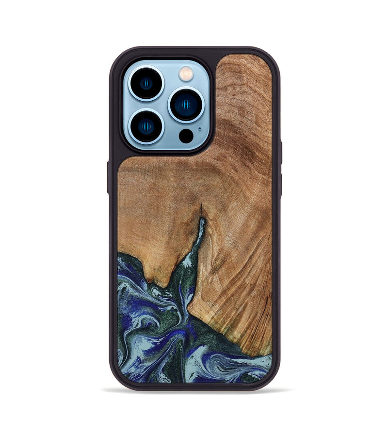 iPhone 14 Pro Wood Phone Case - Jamey (Green, 790929)