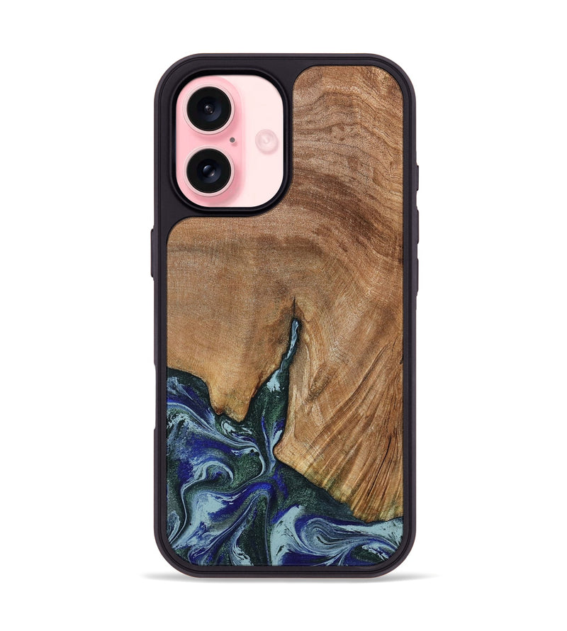 iPhone 16 Wood Phone Case - Jamey (Green, 790929)