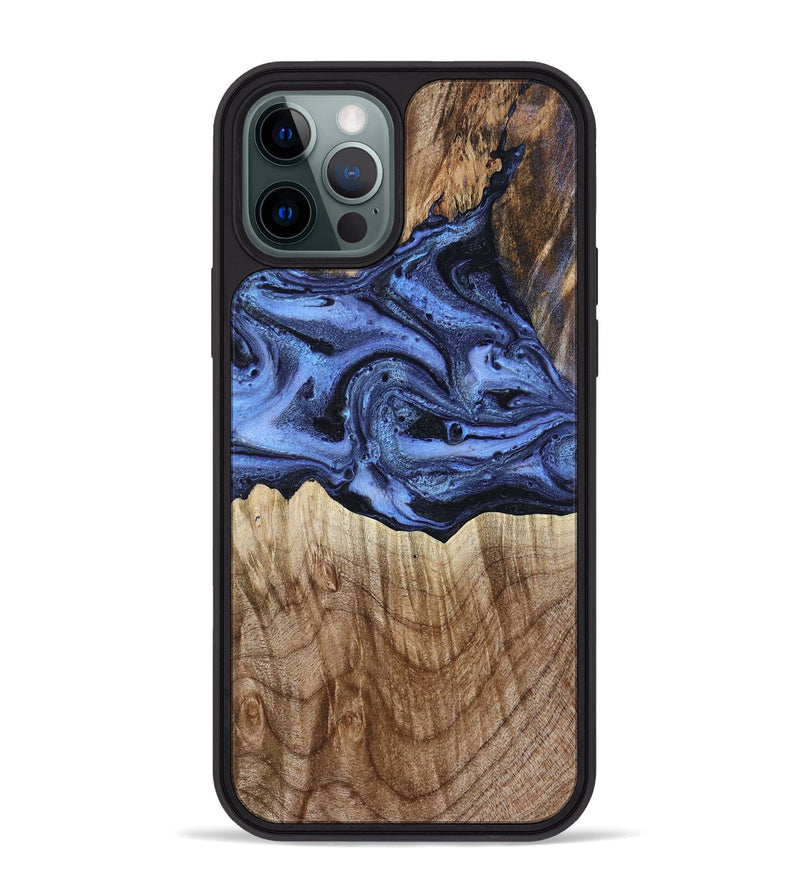 iPhone 12 Pro Max Wood Phone Case - Daron (Blue, 790950)