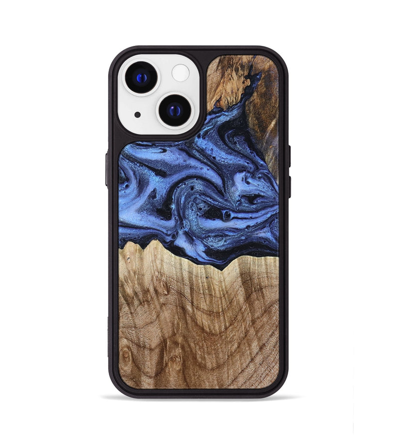 iPhone 13 Wood Phone Case - Daron (Blue, 790950)