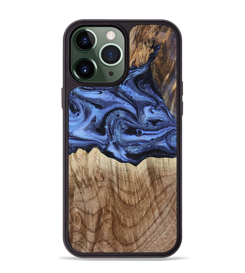 iPhone 13 Pro Max Wood Phone Case - Daron (Blue, 790950)