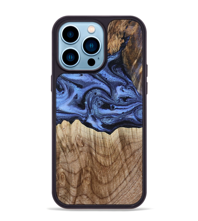 iPhone 14 Pro Max Wood Phone Case - Daron (Blue, 790950)