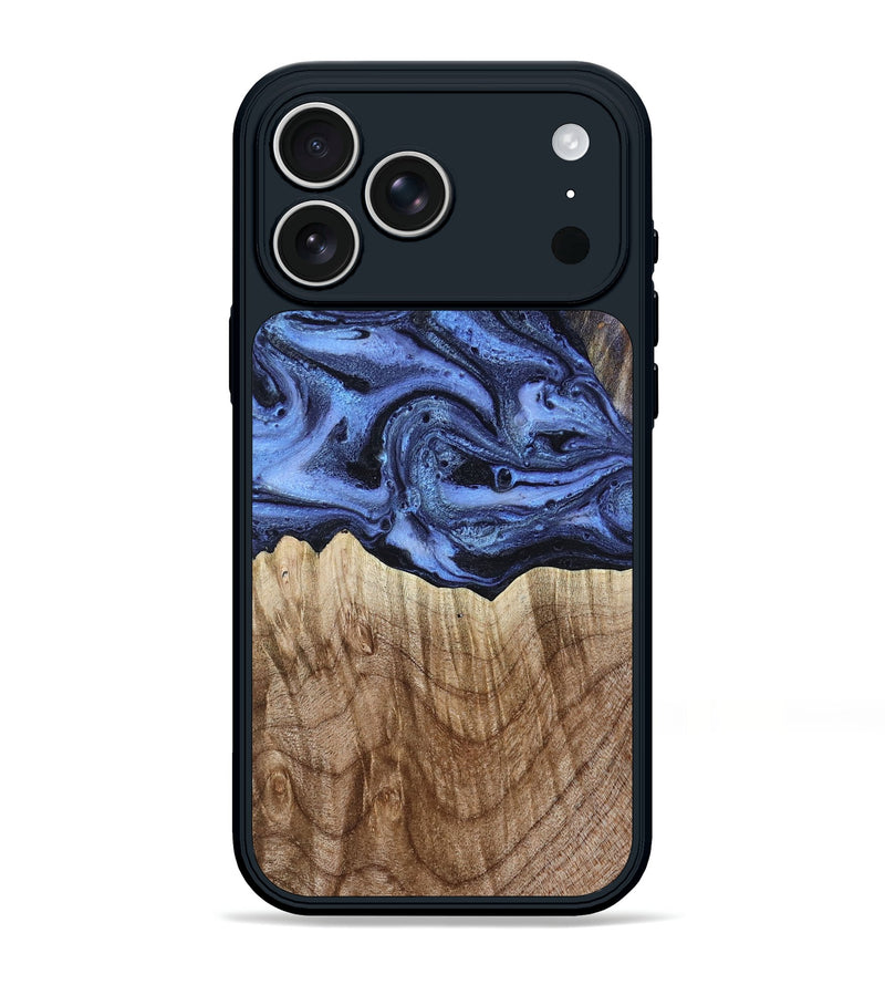 iPhone 17 Pro Max Wood Phone Case - Daron (Blue, 790950)