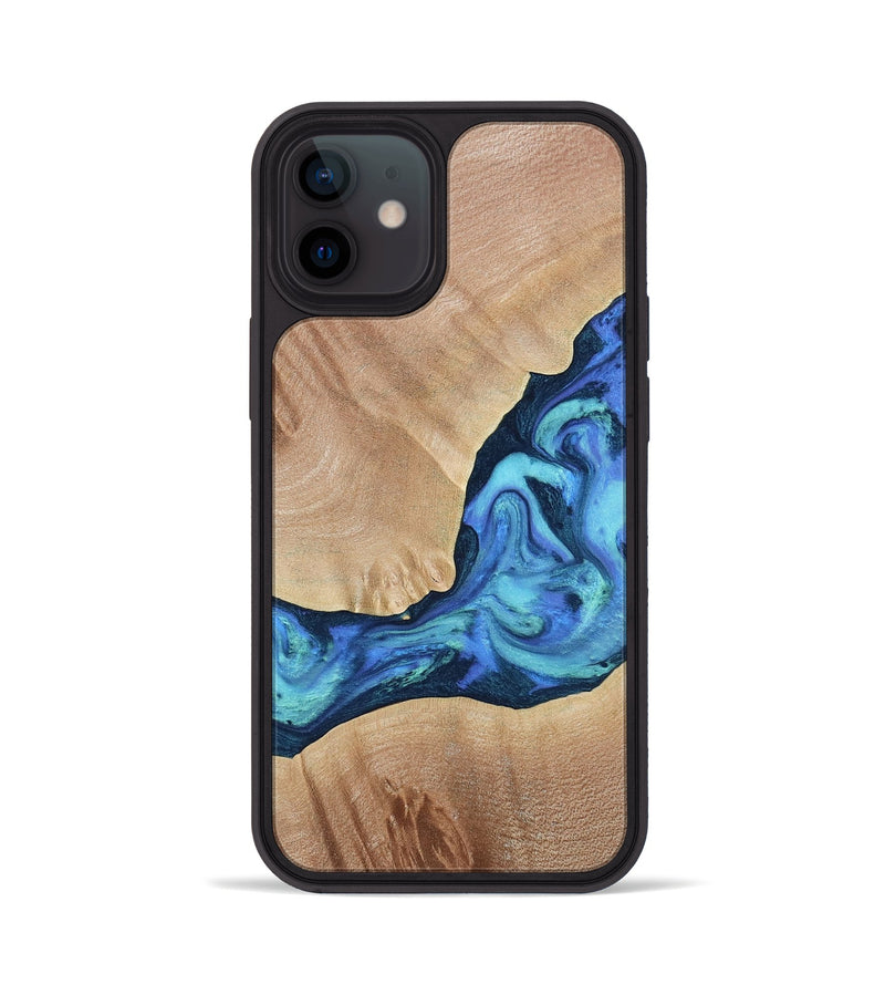 iPhone 12 Wood Phone Case - Luke (Blue, 790951)