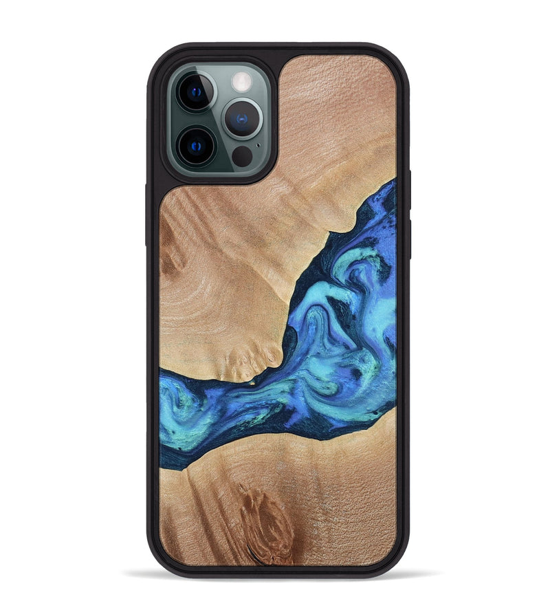 iPhone 12 Pro Max Wood Phone Case - Luke (Blue, 790951)