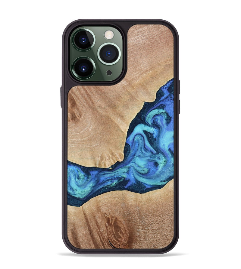 iPhone 13 Pro Max Wood Phone Case - Luke (Blue, 790951)